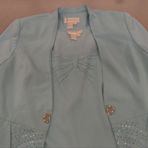 Vintage Harmony New York Powder Blue Top and Blazer, sz 16